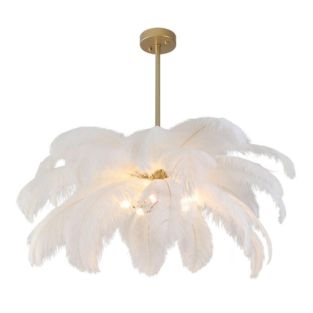 Ostrich Feather Chandelier - Creating Coziness