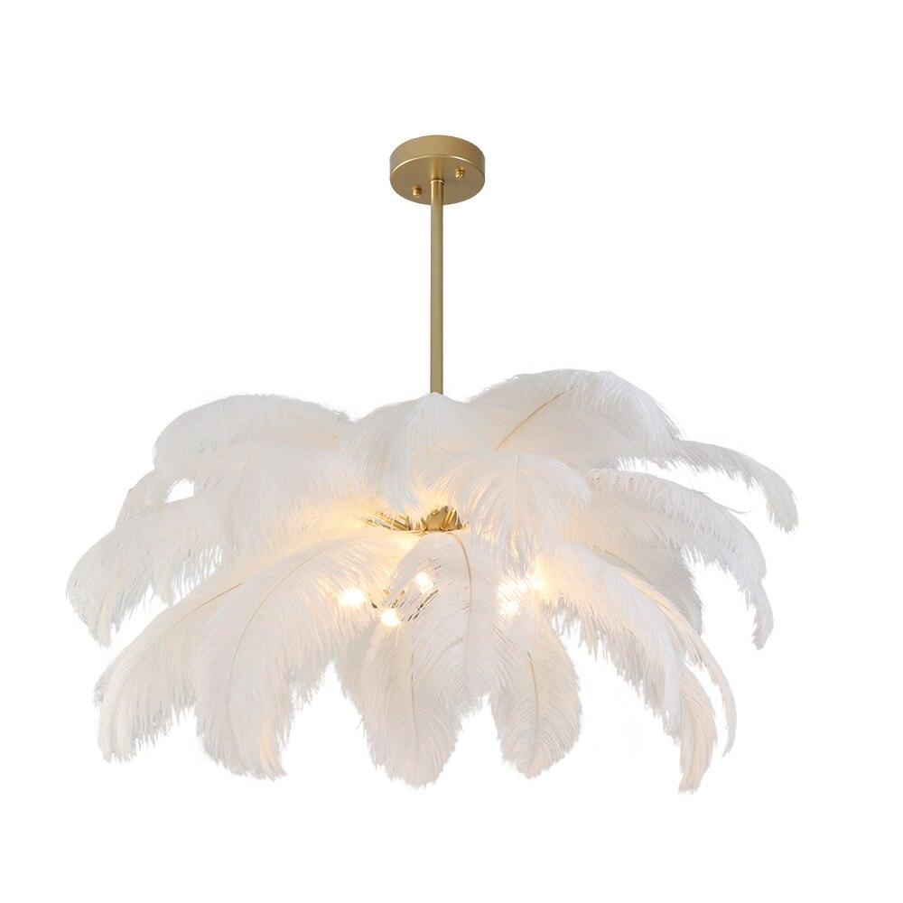 Ostrich Feather Chandelier - Creating Coziness