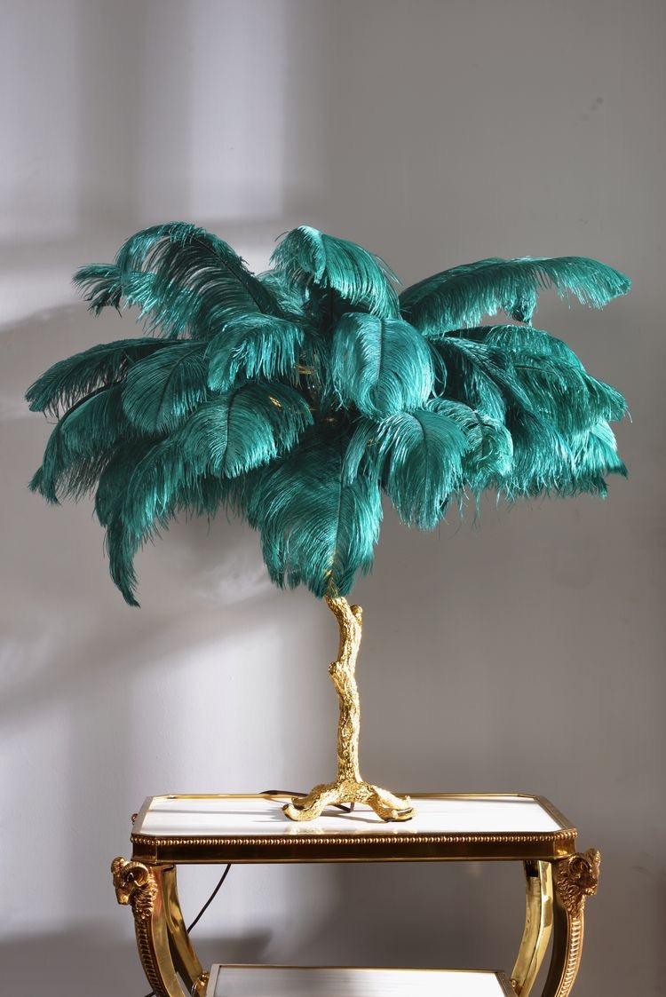 Ostrich Feather Lamp - Creating Coziness