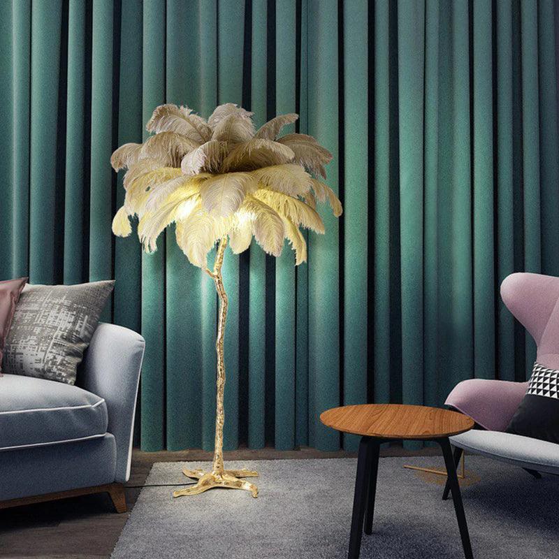 Ostrich Feather Lamp - Creating Coziness