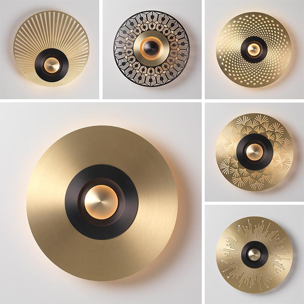 Sconce LED Wall Lamp with Gold Applique - Creating Coziness