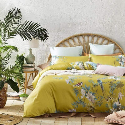 Solarosa Yellow Silky Egyptian cotton style Duvet Cover Set - Creating Coziness