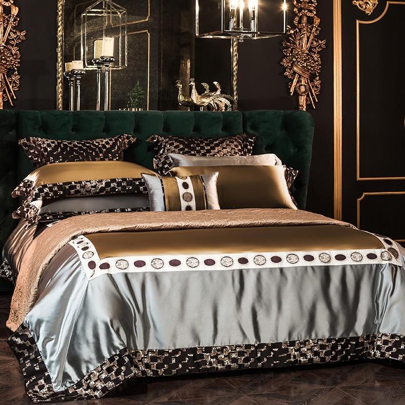 Vintage Luxury Silky Satin Cotton Duvet cover set - Creating Coziness