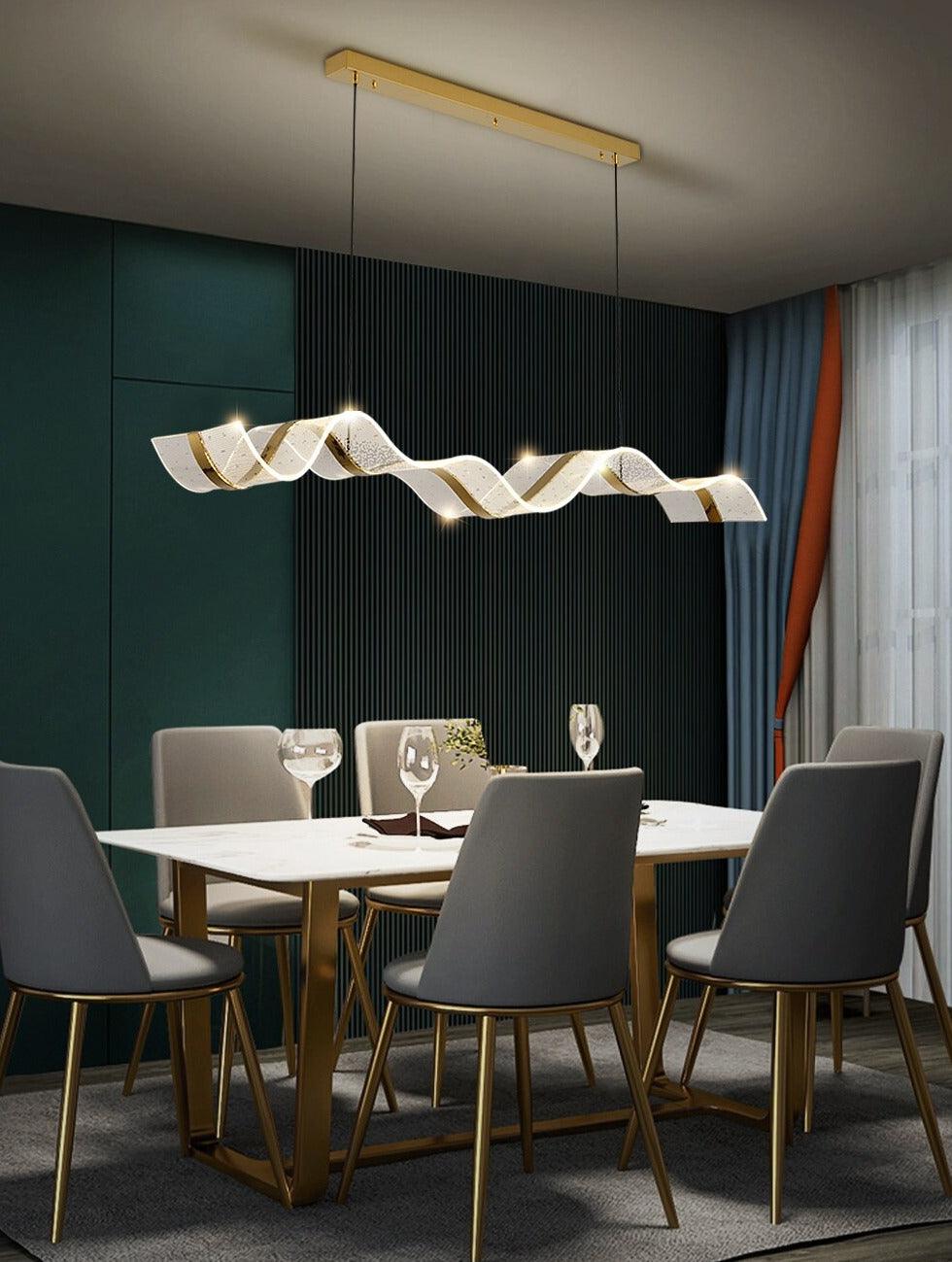 Wave Led Strip Chandelier - Creating Coziness