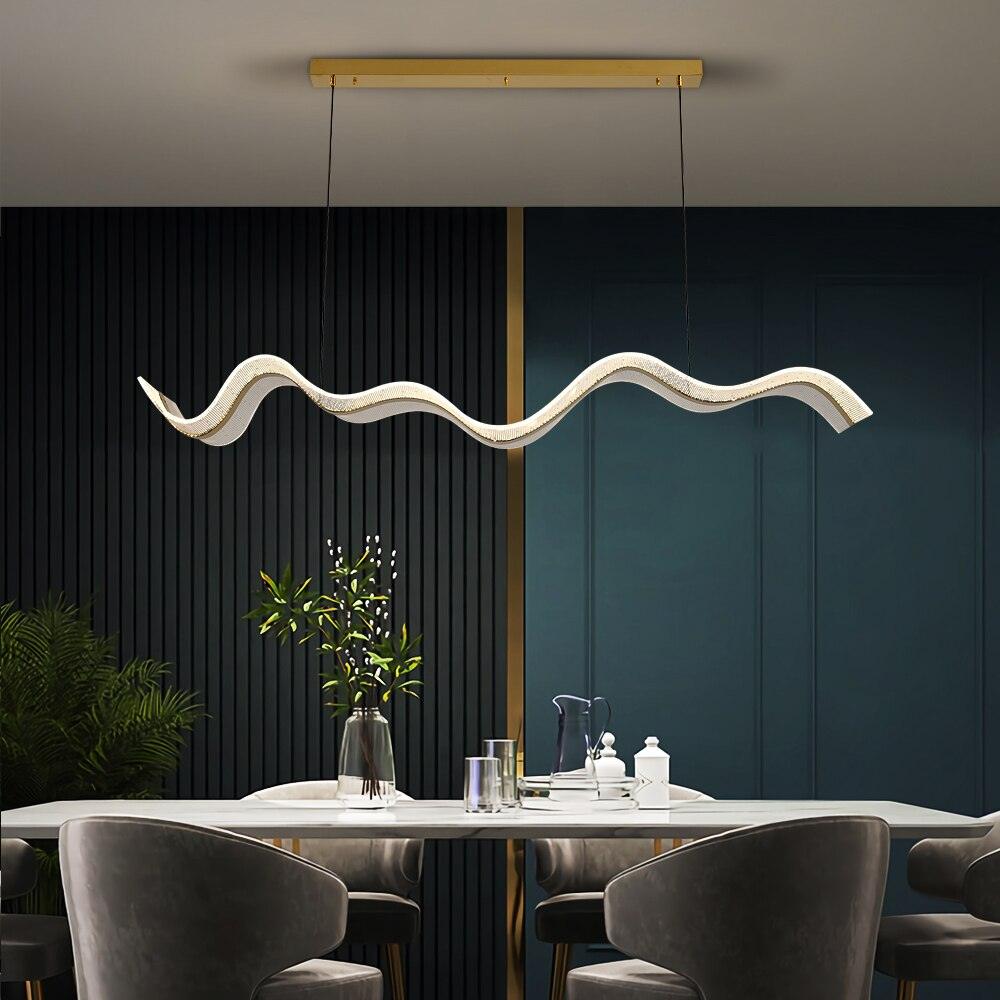 Wave Led Strip Chandelier - Creating Coziness