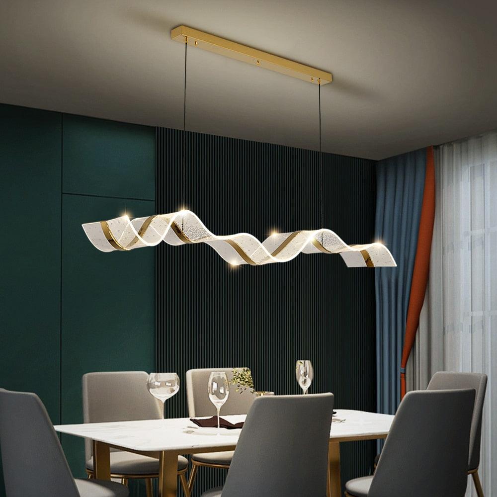 Wave Led Strip Chandelier - Creating Coziness